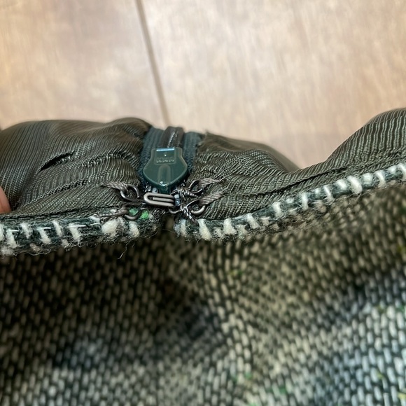 Valentino Roma tweed wool mini skirt dark green speckled vintage size S - Picture 14 of 14